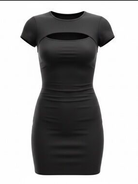 AntiStar Cutout Dress with short sleeves in Black